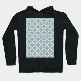 Turquoise and gray circles Hoodie